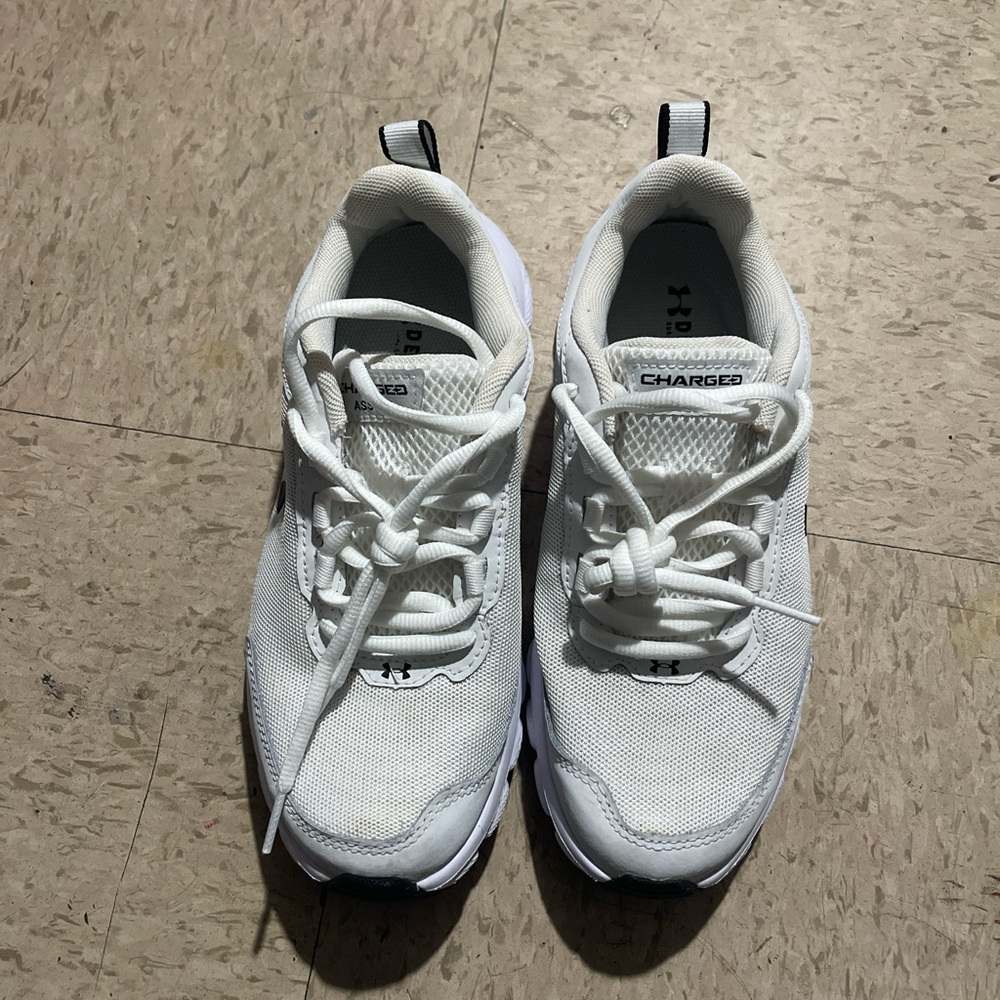 Under Armour Charged White Athletic Shoes